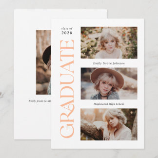 Anúncio Graduação de Fotos Múltiplas pela Peach Trendy Ser