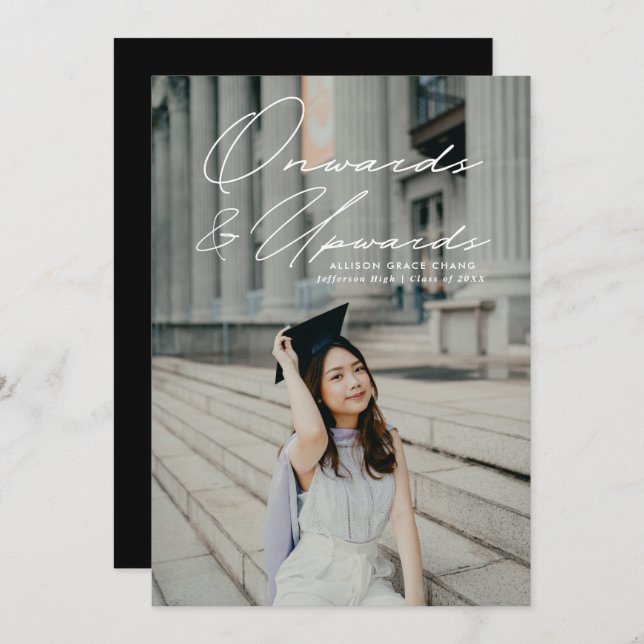 Anúncio Graduação de Fotos para a frente e para cima 2 (Frente/Verso)