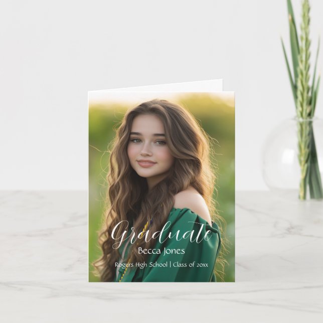 Anúncio Graduação de Fotos por Caligrafia Moderna (Frente)