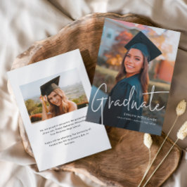 Anúncio Graduação de Fotos Simples com Formando de Script