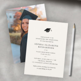 Anúncio Graduação de Fotos Simples em Preto e Branco