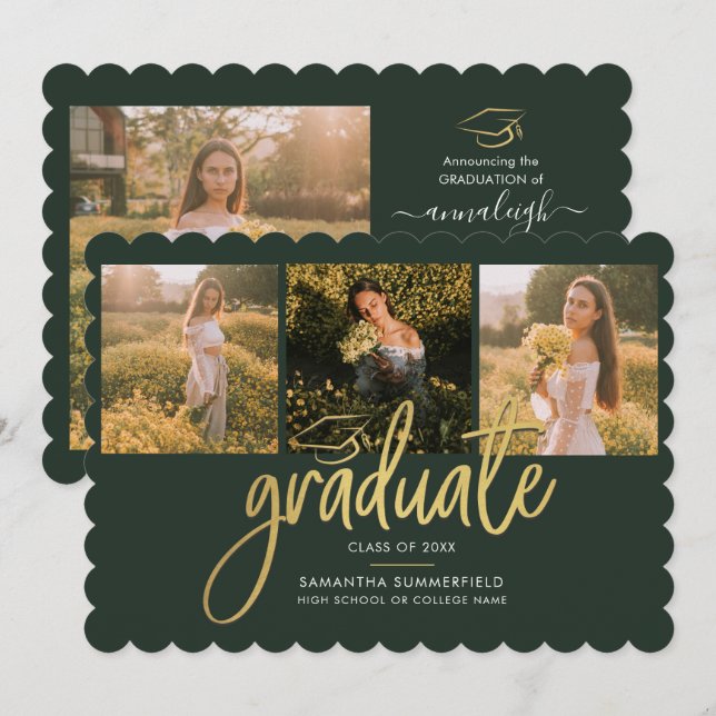 Anúncio Graduação de Script de Fotos do formando 2025 (Frente/Verso)