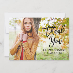 Anúncio Graduação de Script de Pincel Moderno Obrigado Pla