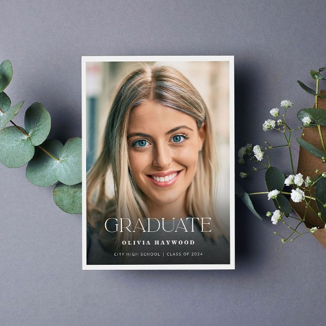 Anúncio Graduação de Segundo grau Elegante Moderno (Criador carregado)