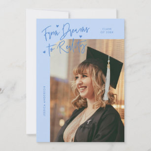 Anúncio Graduação de Sonhos para a Realidade Foto Curva Az