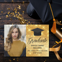 Graduação do Formando Sparkle Dourado Chic 2025