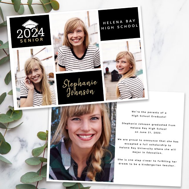 Anúncio Graduação do Mais velho de Colagem de Fotos (Criador carregado)