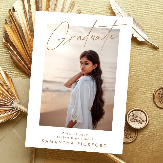 Anúncio Graduação do Segundo grau 2 Sided Photo 2025 (Criador carregado)