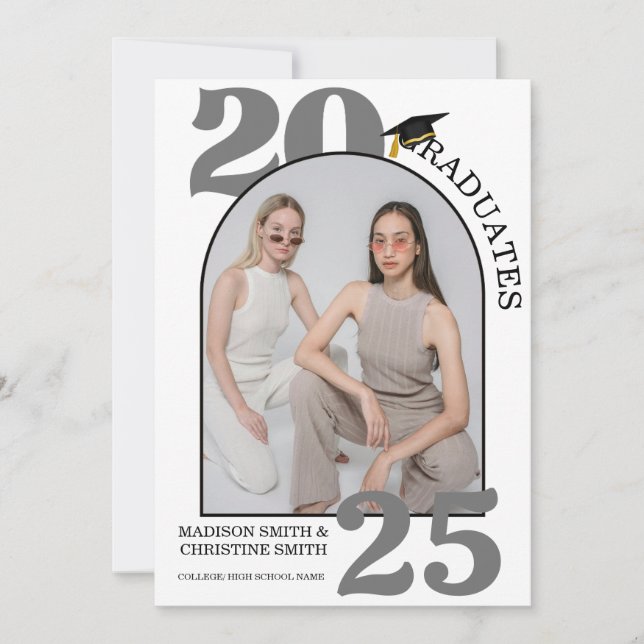 Anúncio Graduação do Segundo grau Arch Photo Twin College (Frente)