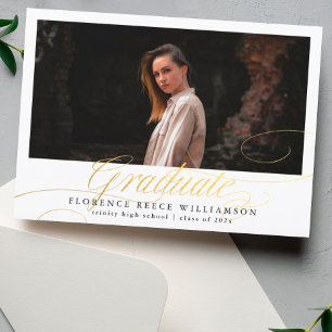 Anúncio Graduação do Segundo grau de Fotografia Dourada Ca