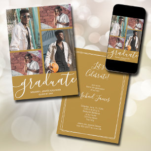 Anúncio Graduação Dourada com várias fotos