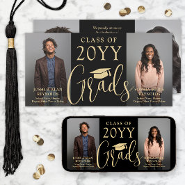 Anúncio Graduação Dupla 2 Formando Foto Conjunta Preta e D