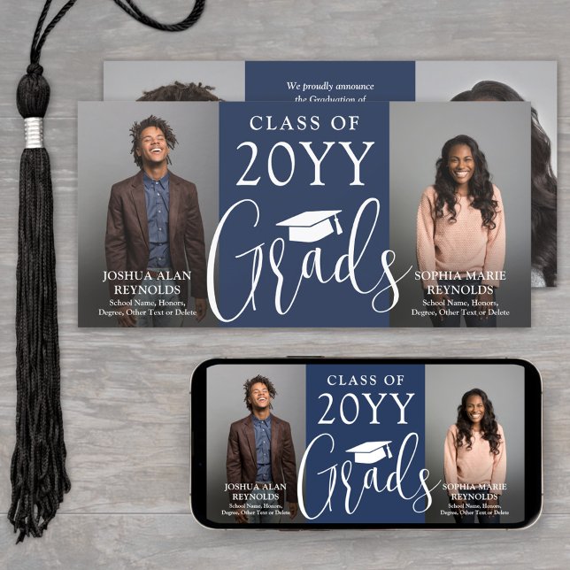 Anúncio Graduação Dupla 2 Formando Marinho e foto em conju (Criador carregado)