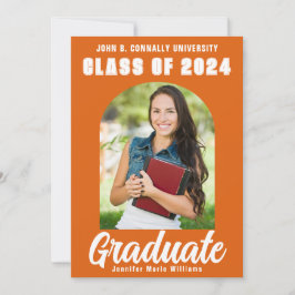 Anúncio Graduação em negrito com Formando Branco Laranja