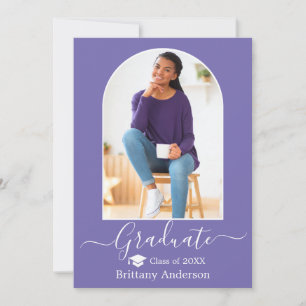 Anúncio Graduação em Periwinkle do Boné de Arch Moderno
