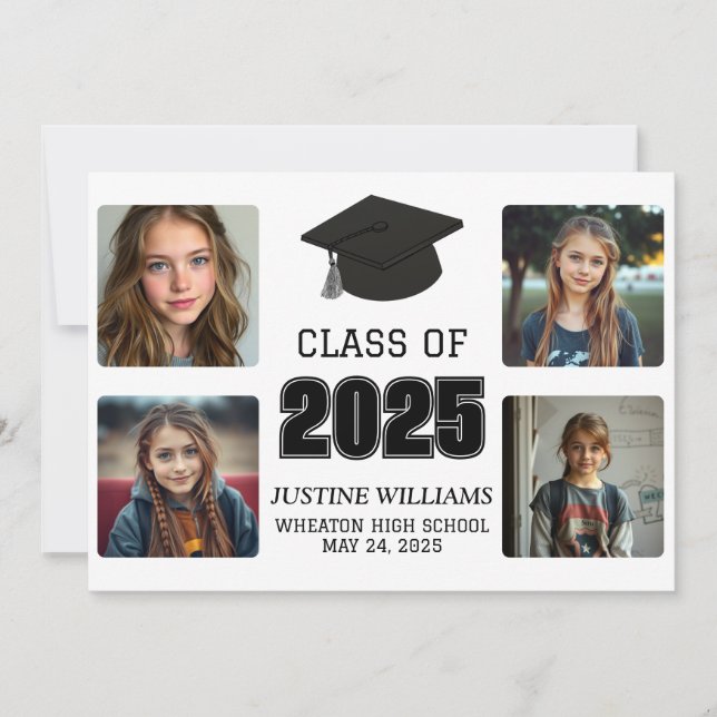 Anúncio Graduação em preto e branco (Frente)