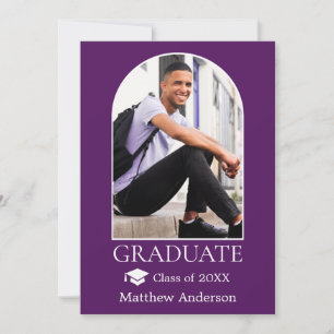 Anúncio Graduação em roxo do Boné de Arch Moderno