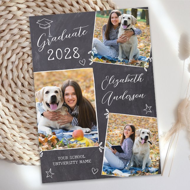 Anúncio Graduação Exclusiva de Foto do Chalkboard 3 (Criador carregado)