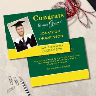 Anúncio Graduação Foto Amarelo Verde Formando 2022