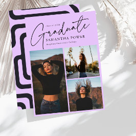 Anúncio Graduação Geométrica de Imagens do Script Moderno