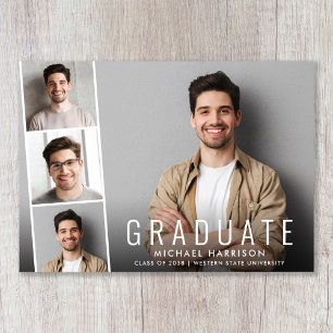 Anúncio Graduação mínima de fita fotográfica moderna