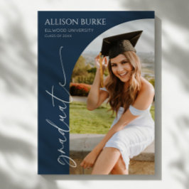 Anúncio Graduação mínima minimalista de arco de fotos mari