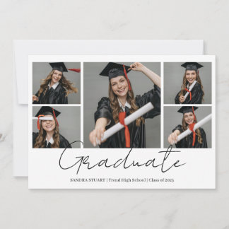 Anúncio Graduação Moderna Colagem de Fotos Graduação