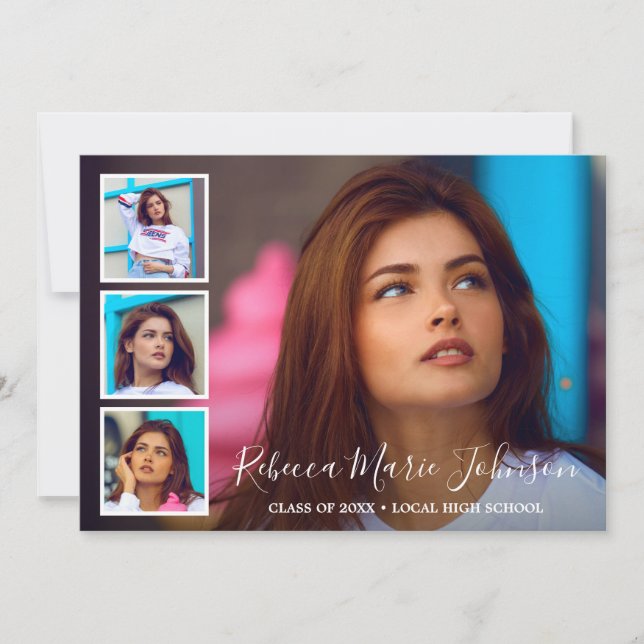 Anúncio Graduação Moderna de Colagem de Fotos Simples (Frente)