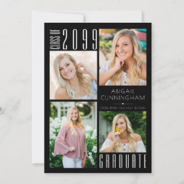 Anúncio Graduação Moderna Preto Branco 5 Foto