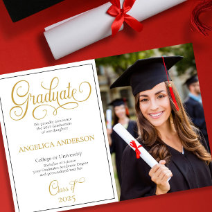 Anúncio Graduação na Universidade de Fotos do Elegant Scri