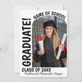 Anúncio Graduação neutra em arco simples elegante