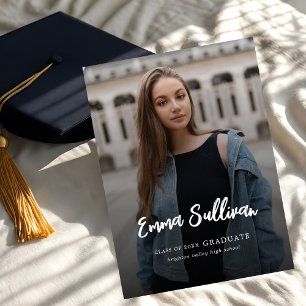Anúncio Graduação no Ensino Médio com Foto em Letra de Esc
