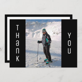 Anúncio Graduação Obrigado Foto Negrito e Formando Branco