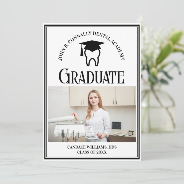 Anúncio Graduação Personalizada de Foto da Escola Dental M (Em pé/Frente)