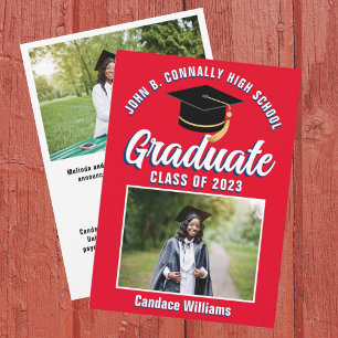 Anúncio Graduação Personalizada do Formando Azul Branco Ve