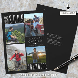 Anúncio Graduação Quatro Fotos Preto Branco