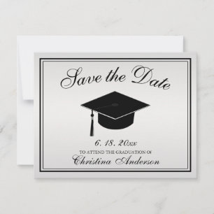 Anúncio Graduação Salve o Boné de Script Preto do Data