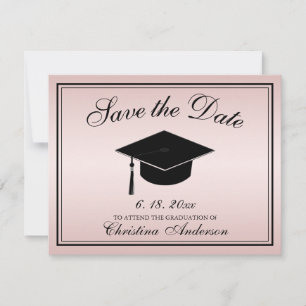 Anúncio Graduação Salve o Boné de Script Rosa ouro de D