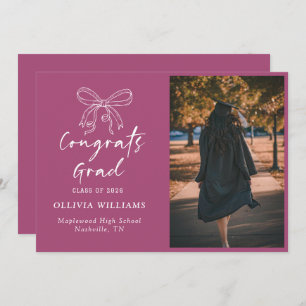 Anúncio Graduação simples de arco de Script Manuscrito