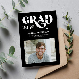 Anúncio Graduação simples de fotos tipográficas modernas