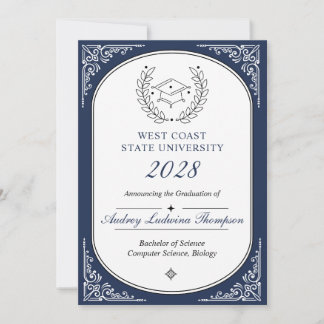 Anúncio Graduation Announcements With Photo Insert