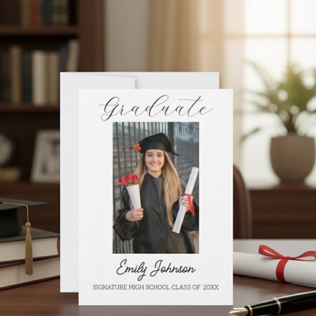 Anúncio Graduation Congratulations Card - custom Photo (Criador carregado)