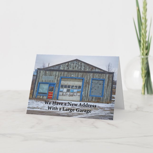 Anúncio Grande Garagem - Engraçado Mudança de Endereço (Frente)