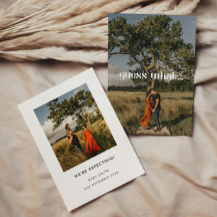 Anúncio Gravidez de Foto Mínima Moderna "Adivinha O Que" 2