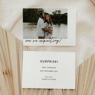 Anúncio Gravidez de Fotografias com Script Elegante Minima