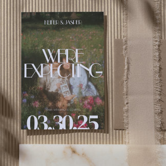 Anúncio Gravidez de Fotos Estéticas de Tipografia Moderna