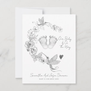 Anúncio Gravidez Floral Botânica Ilustrada