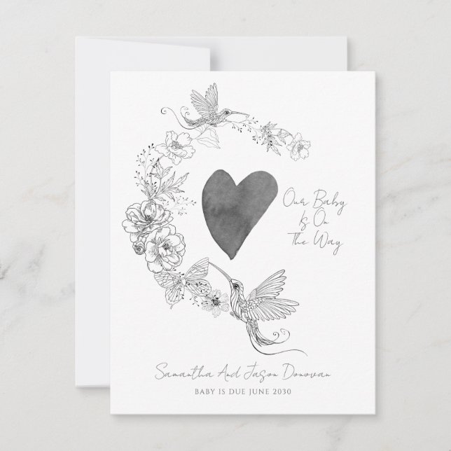 Anúncio Gravidez Floral Ilustrada (Frente)