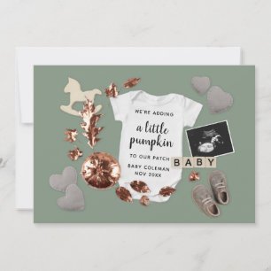 Anúncio Gravidez Folha de Graças Folha de Abóbora