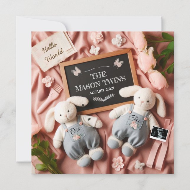 Anúncio Gravidez Gêmea Editável (Frente)